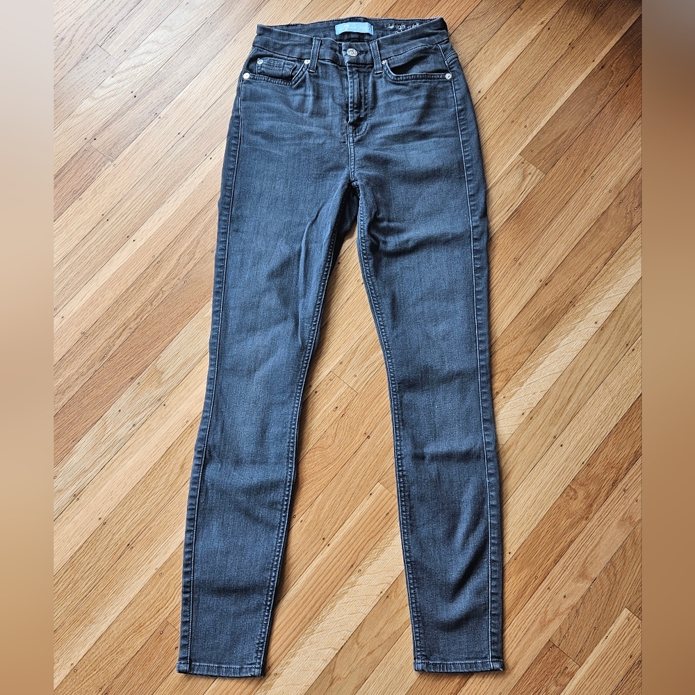 NWOT 7 For All Mankind B(air) High Rise Gray Denim Jeans Size 23